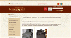 Desktop Screenshot of kaeppel-bettwaesche-shop.de