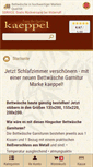 Mobile Screenshot of kaeppel-bettwaesche-shop.de